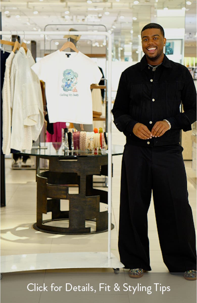 Calling My Daddy Graphic Baby Tee, sales video thumbnail