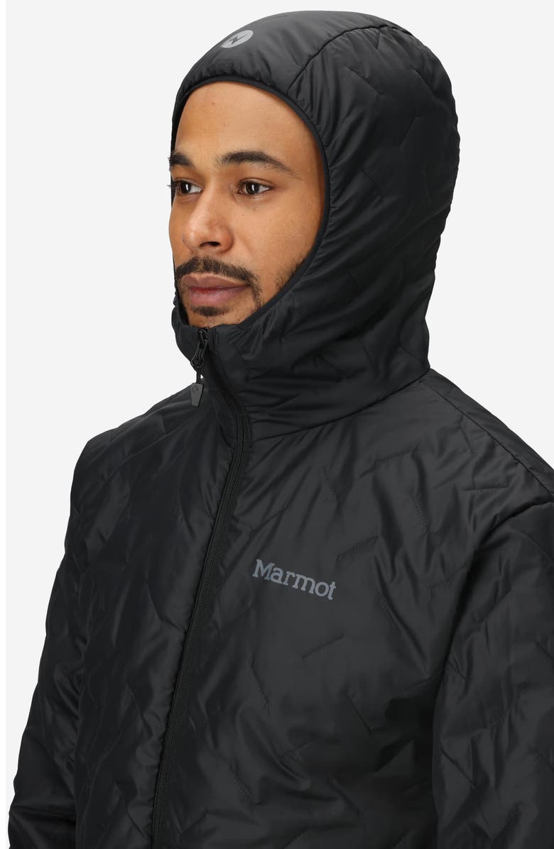 Marmot Monoquilt Zip Hoodie, Alternate, color, Black