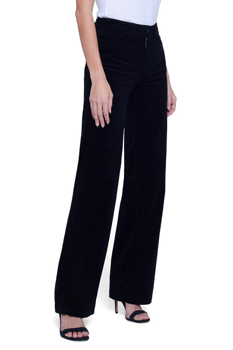 Clayton High Waist Straight Leg Pants, Alternate, color, NOIR
