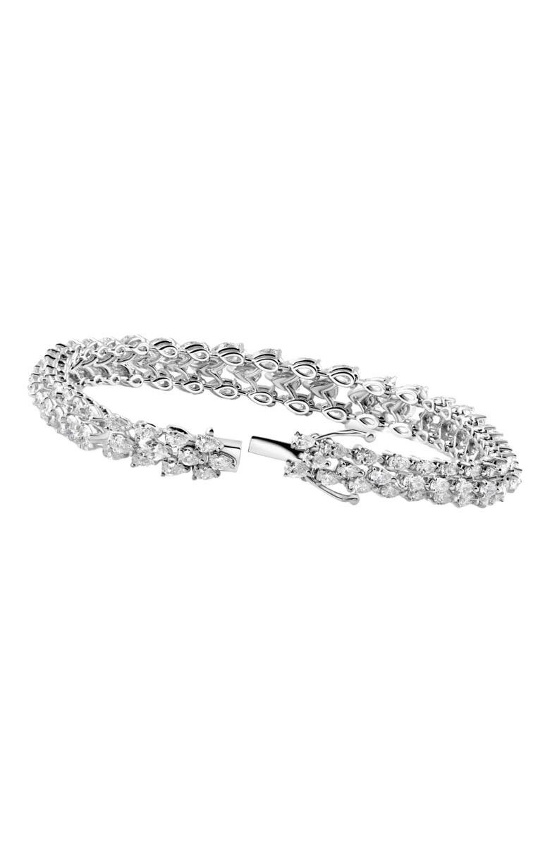 Bliss Diamond 10.04 Ct Pear Diamond 18k Gold 20.86grams 6mm Tennis Bracelet 7" Lab Grown, Alternate, color,