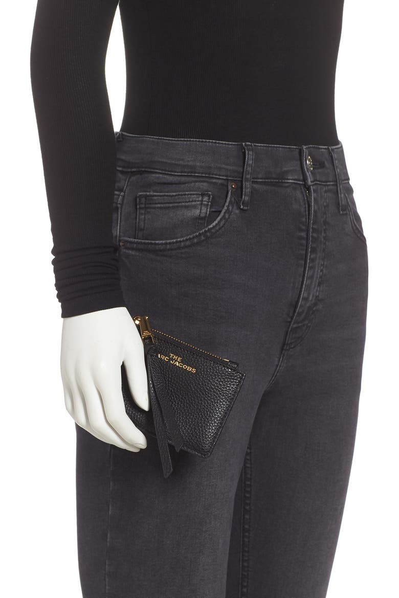 The Marc Jacobs Leather Multi Wallet, Alternate, color, BLACK