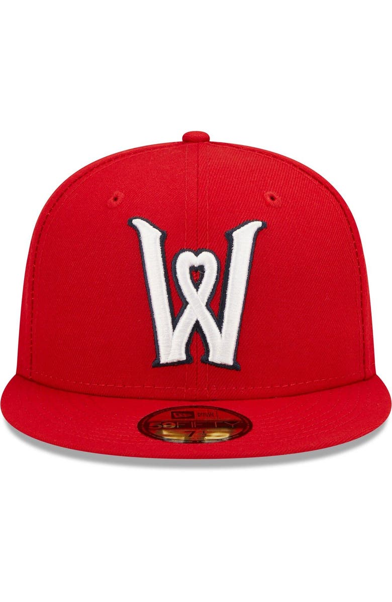 New Era Men's New Era Red Worcester Red Sox Authentic Collection Team Alternate 59FIFTY Fitted Hat, Alternate, color, 