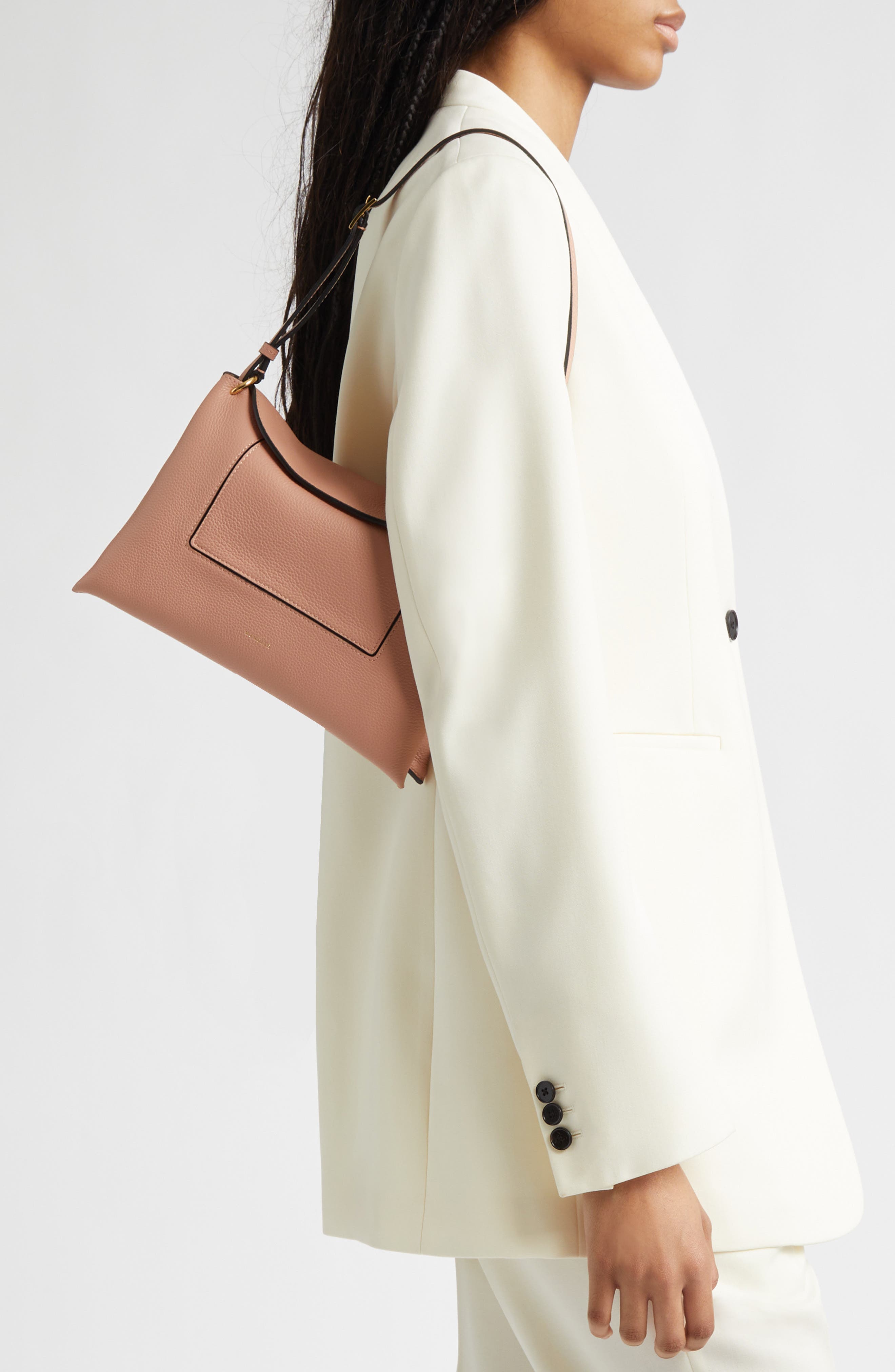 Wandler Penelope Slouch Leather Shoulder Bag, Alternate, color, Apricot Crust 1896