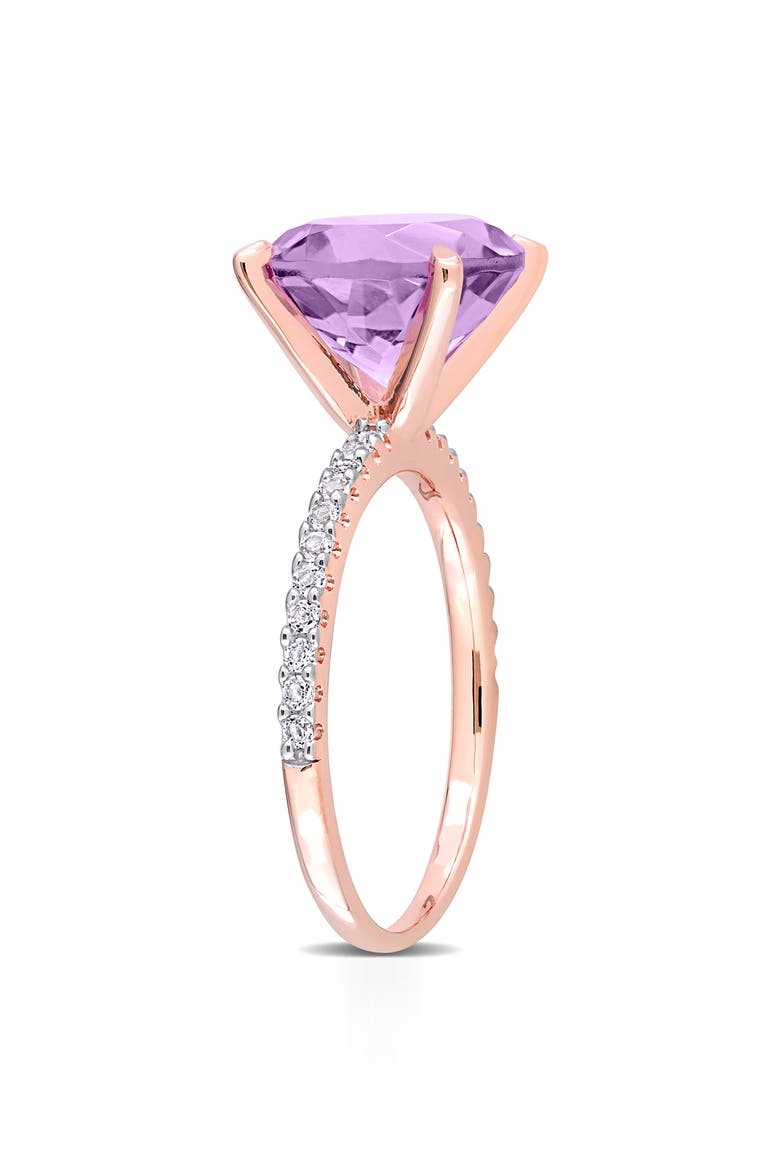 Amethyst & White Topaz Ring, Alternate, color, PURPLE