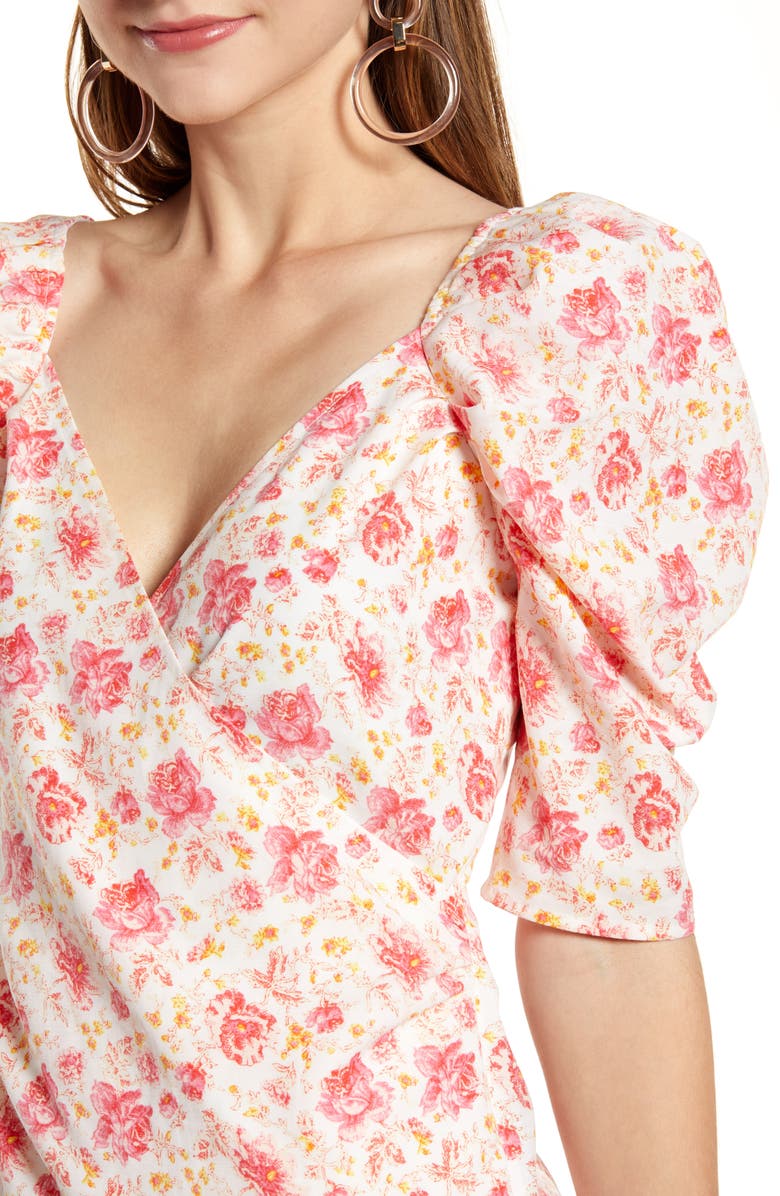 Something Navy Fitted Surplice Top, Alternate, color,