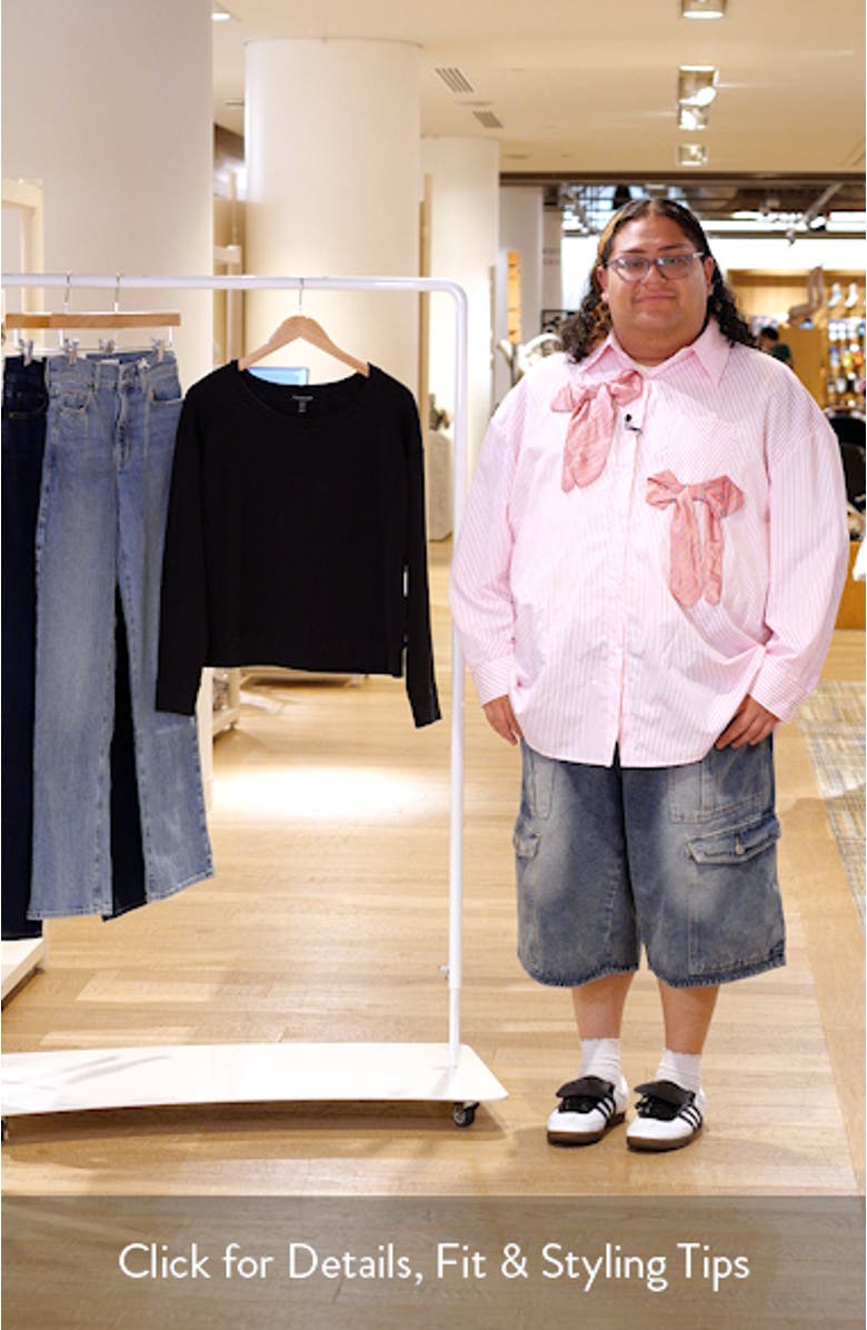 Ballet Neck Boxy Organic Cotton Sweatshirt, sales video thumbnail