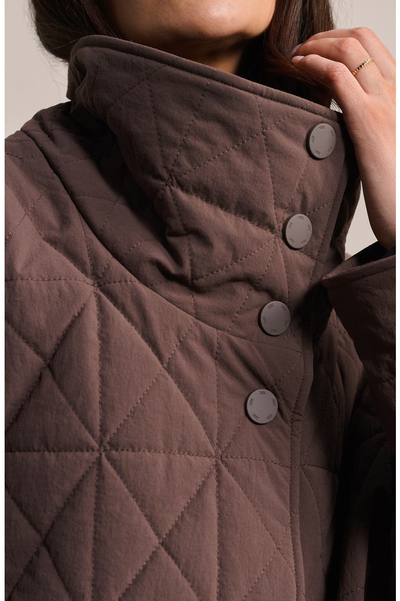 Monterey Water Repellent Quilted Jacket, Alternate, color, MAHOGANY BROWN