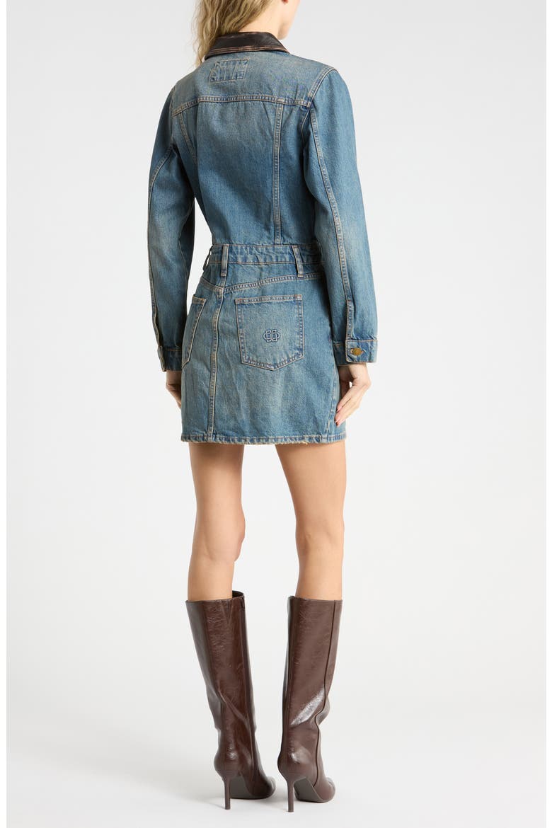 Maxella Denim Jacket Minidress, Alternate, color, CONEY ISLAND