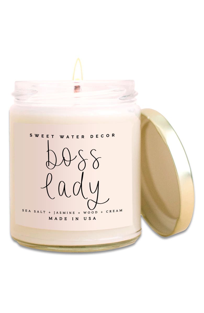 SWEET WATER DECOR Boss Lady Scented Candle - 9 oz., Main, color, Pink