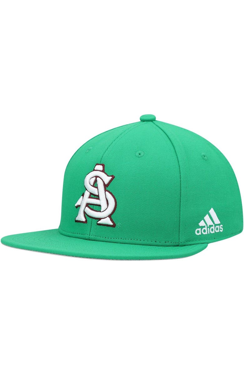 adidas Men's adidas Green Arizona State Sun Devils On-Field Baseball Fitted Hat, Main, color, Green