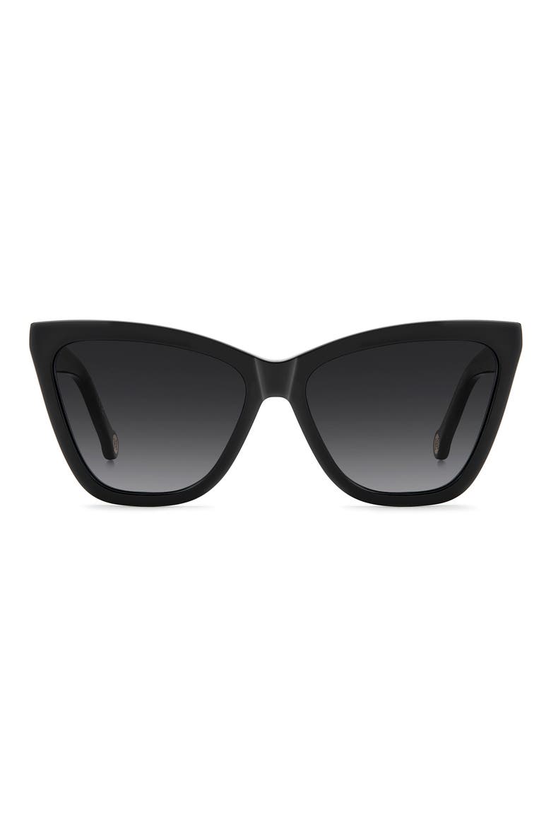 59mm Gradient Cat Eye Sunglasses, Main, color, BLACK WHITE/ DARK GREY