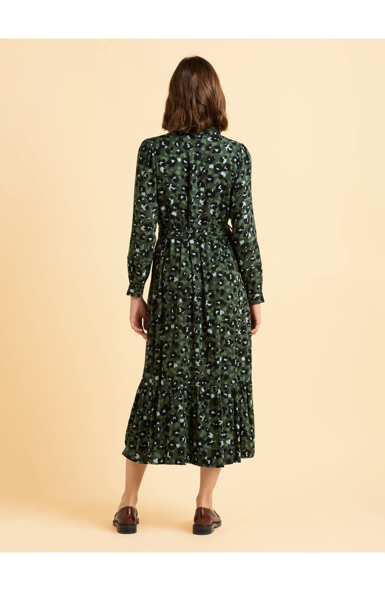 Brakeburn Luna Long Sleeve Button Midi Dress, Alternate, color, Green