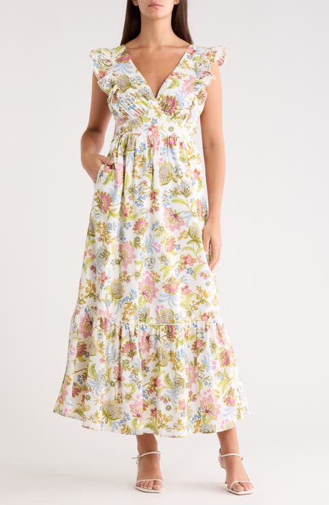 Pany Floral Ruffle Maxi Dress