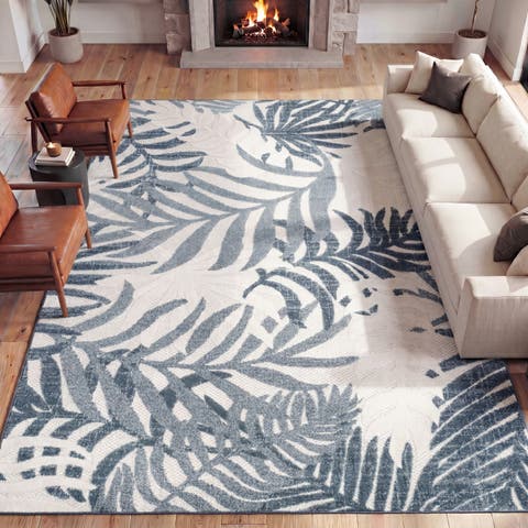 Tropics Palm Leaves Indoor/Outdoor Rug