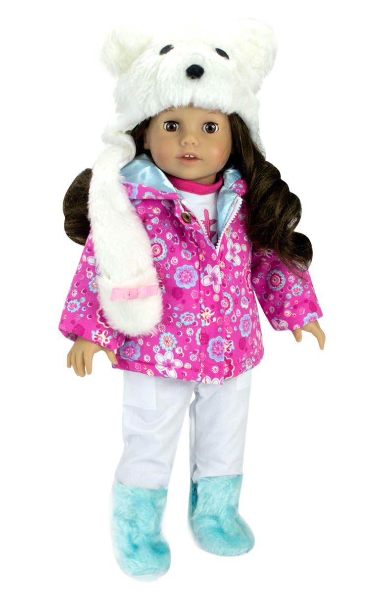 Teamson Kids Sophia's 4-Piece Winter Doll Outfit Set, Main, color, 