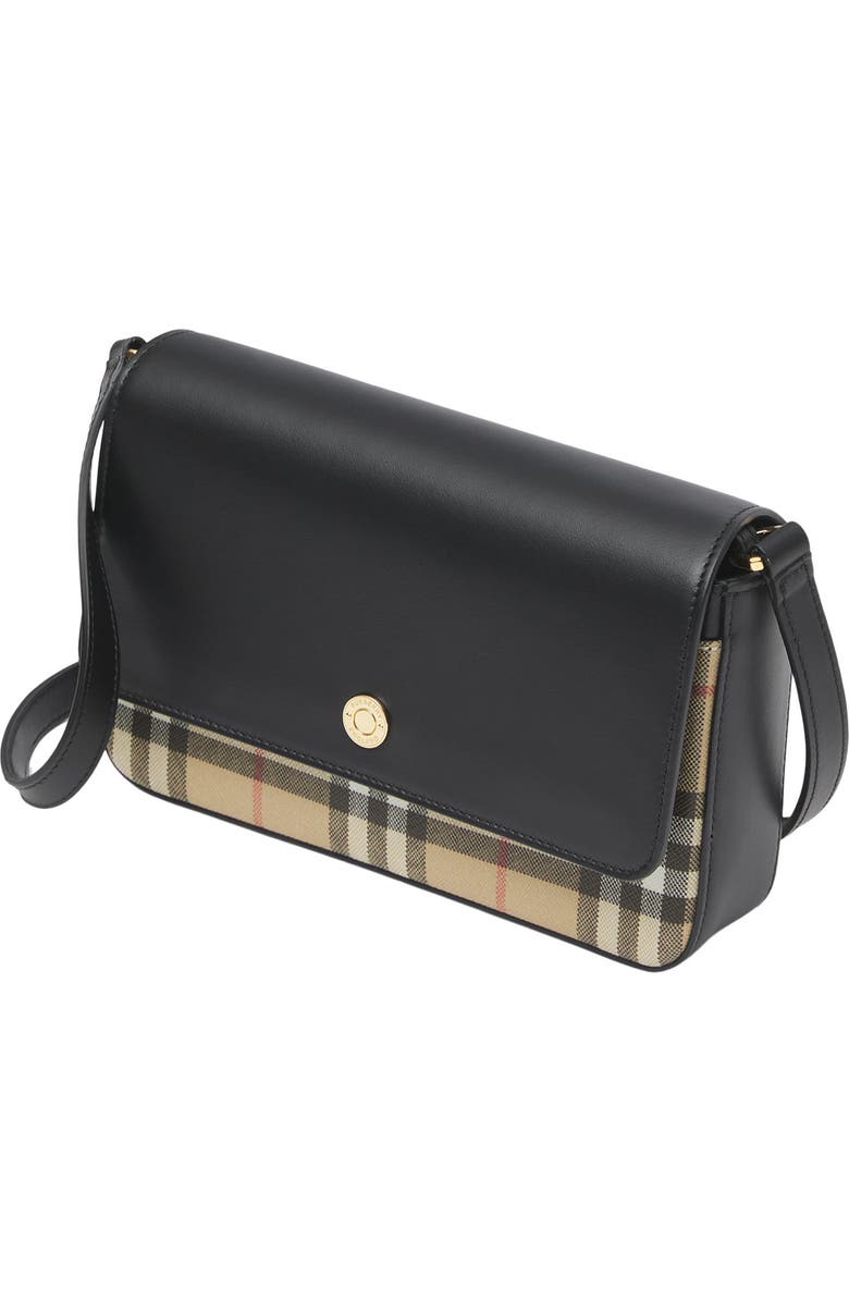 Burberry New Hampshire Canvas & Calfskin Crossbody Bag, Alternate, color,