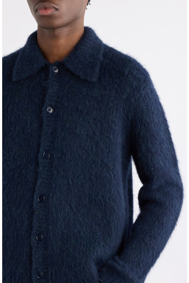 Mora Wool Cardigan, Alternate, color, NAVY