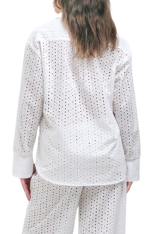 Andine Essen Cannes Cotton Eyelet Button-up Pajama Top