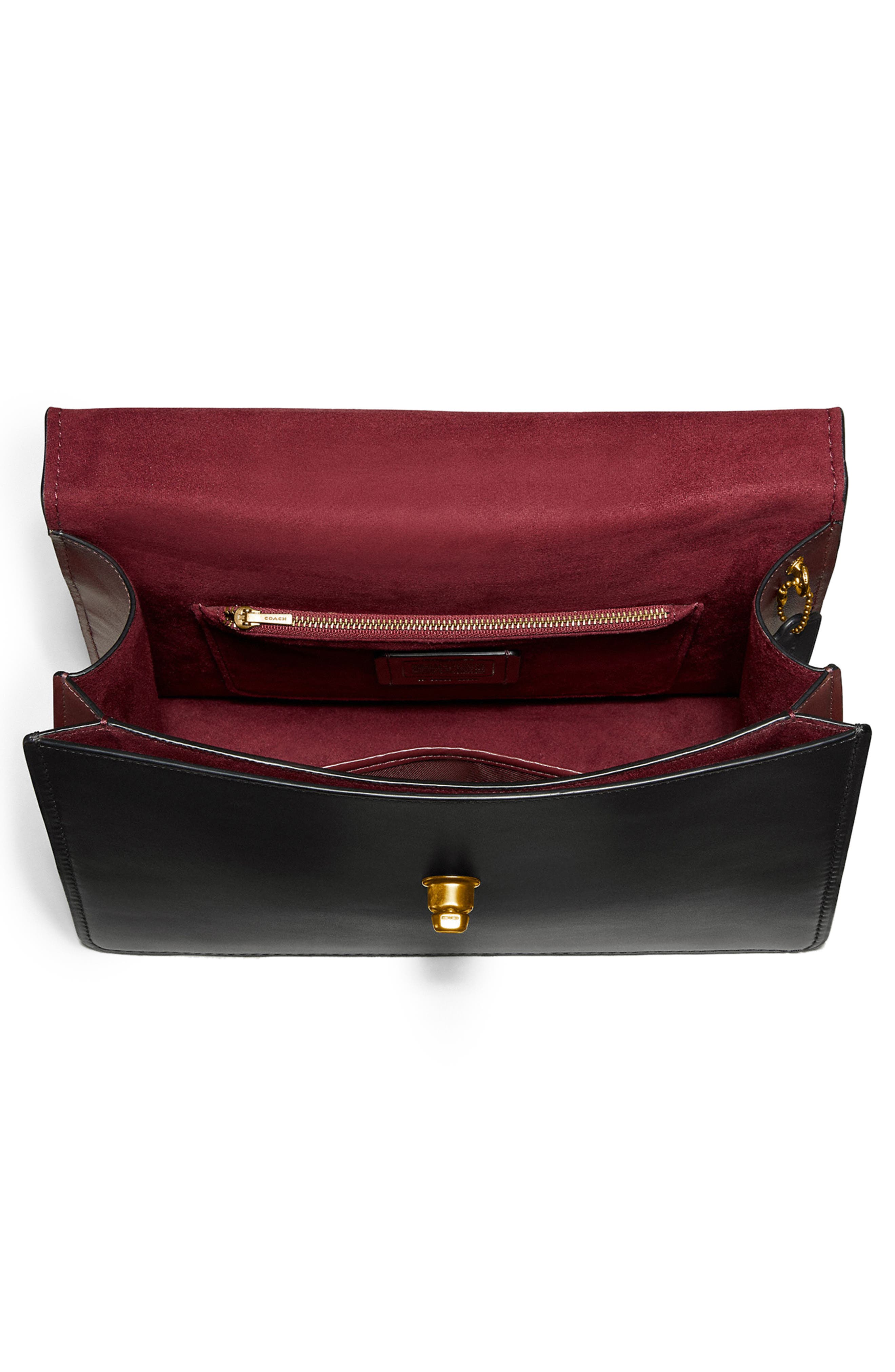 COACH Parker 32 Genuine Snakeskin & Leather Top Handle Bag, Alternate, color, 