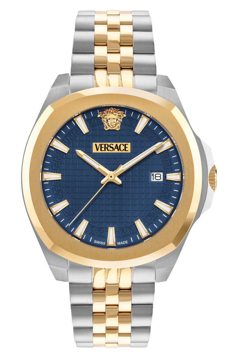 Luxury Bracelet Watch, 44mm, Main, color, BLUE/ TWO TONE