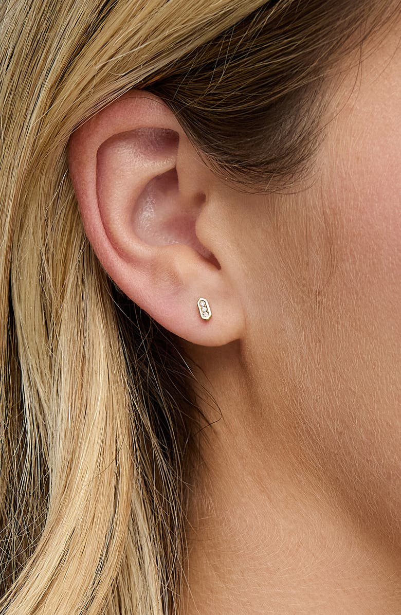 Bony Levy Icon 18K Yellow Gold Diamond Geometric Stud Earrings, Alternate, color, 18K Yellow Gold