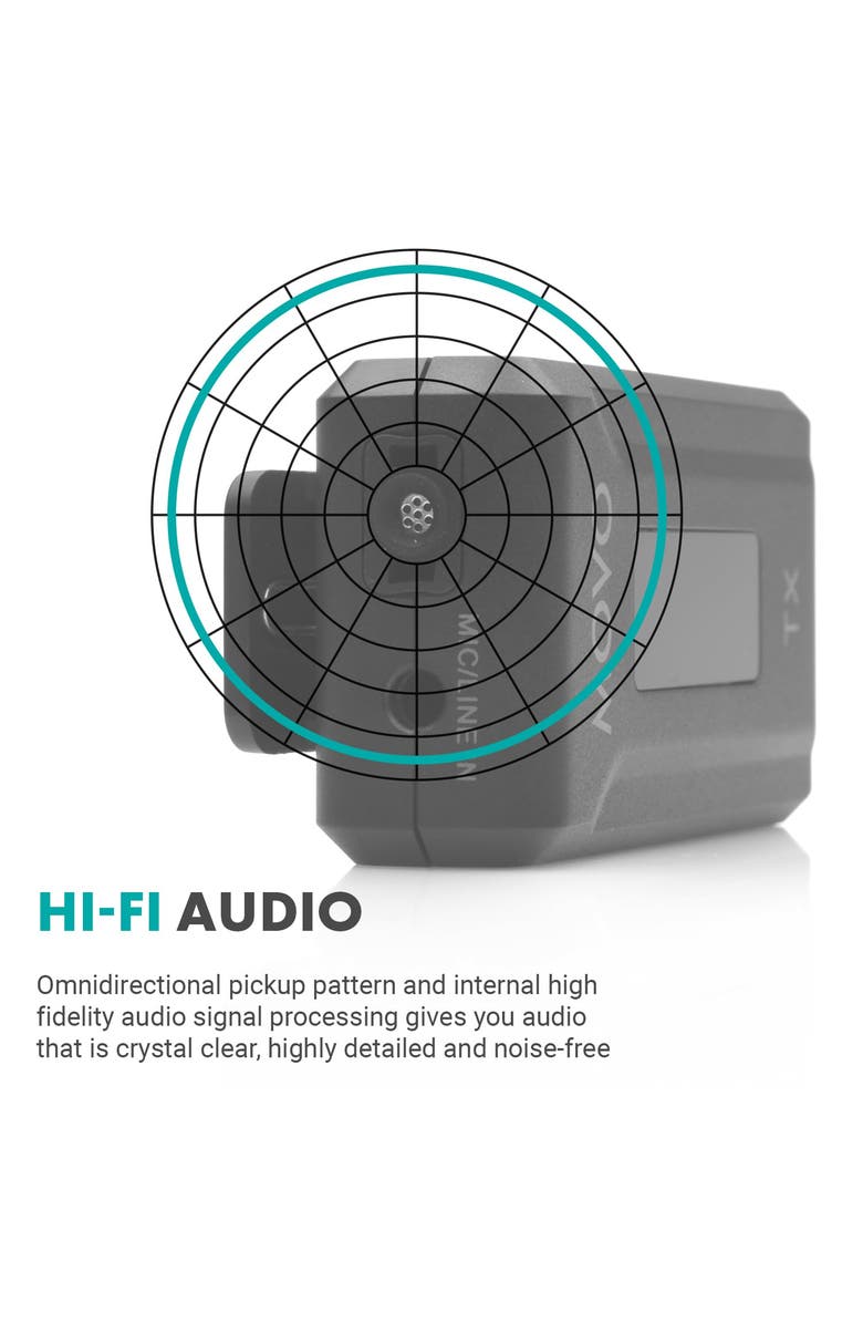 MOVO WMX-2-C Wireless Microphone for iPhone 15/16 with Charging Case, Alternate, color, Black