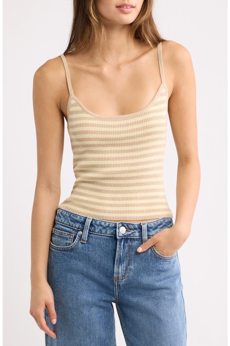 Angelica Stripe Camisole, Main, color, YELLOW MULTI