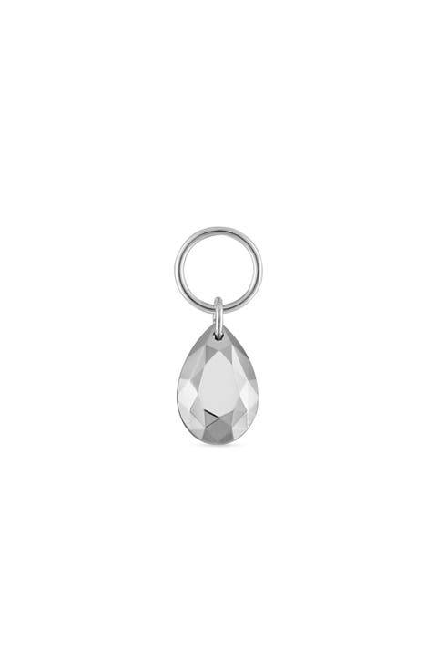 Faceted Pear Charm Pendant