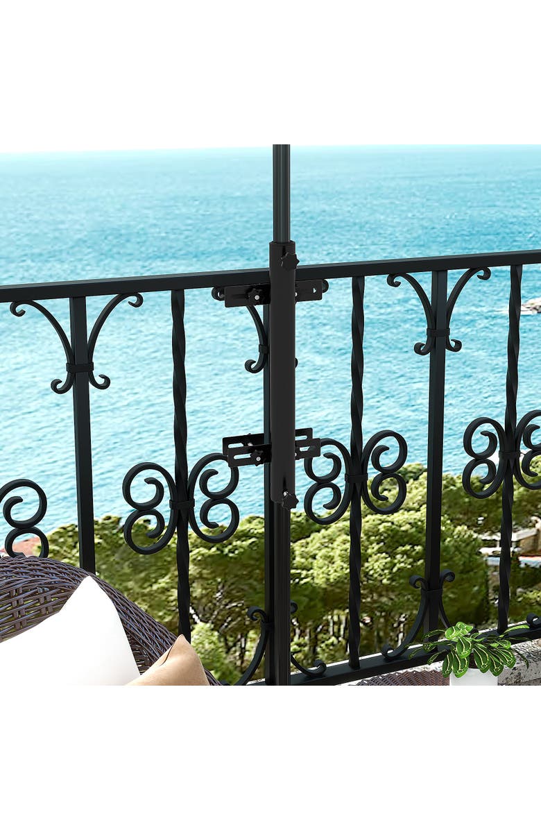 Outsunny Patio Umbrella Holder, Alternate, color, Black