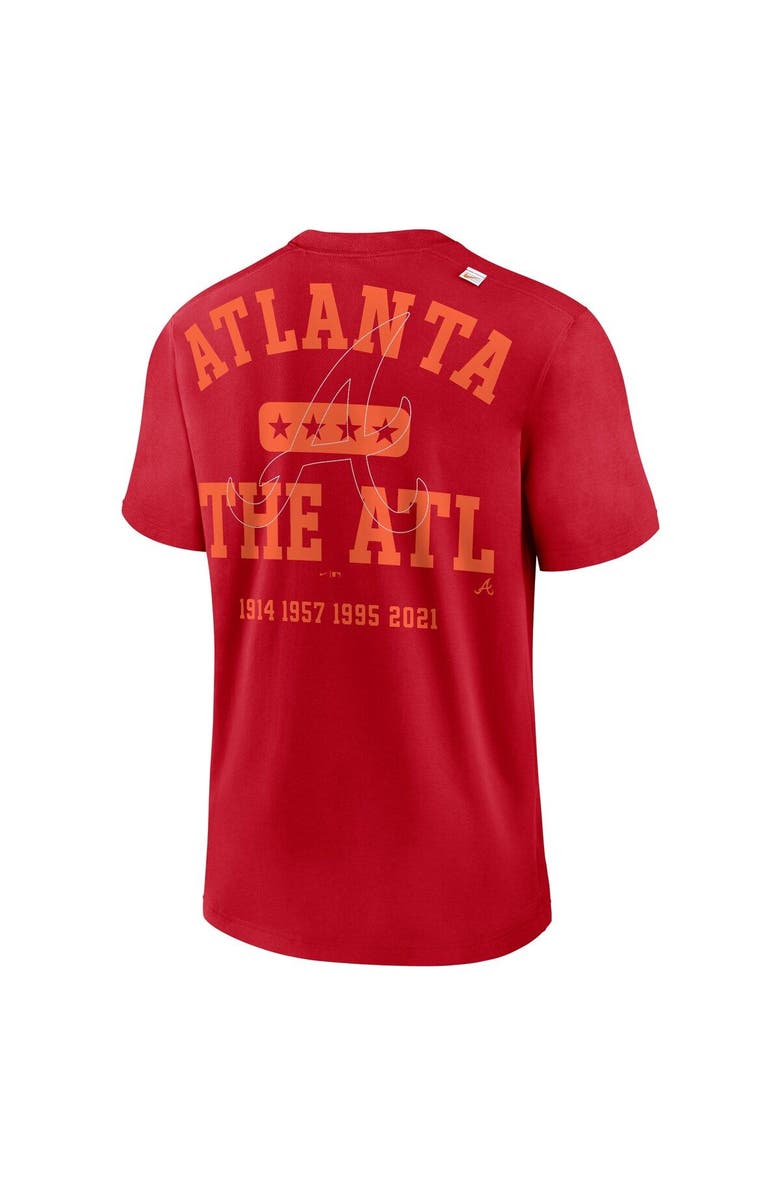 Nike Men's Nike Red Atlanta Braves Statement Game Over T-Shirt, Alternate, color, 
