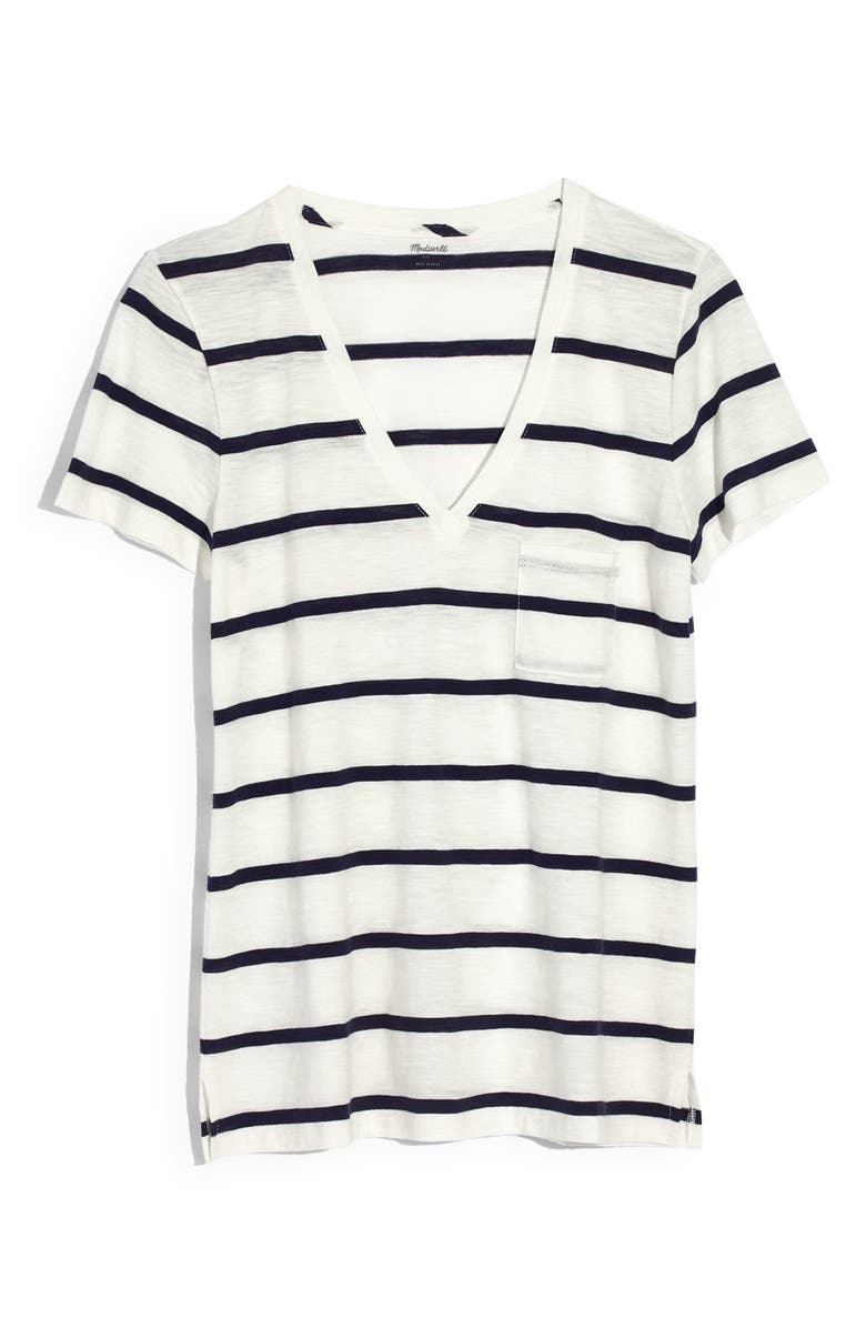 Madewell V-Neck Pocket Tee, Alternate, color,