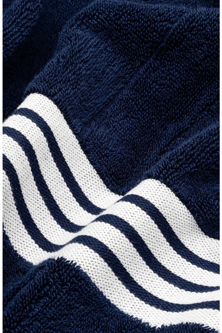 Nautilus 6-Piece Bath Sheet Luxe Set, Alternate, color, Navy / White