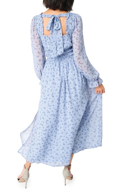 Shop Gibsonlook Floral Print Shirred Long Sleeve Maxi Dress