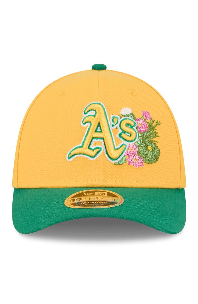 New Era Men's New Era Gold/Green Athletics 2026 Spring Training M-Crown 39THIRTY Flex Hat, Alternate, color, Gold