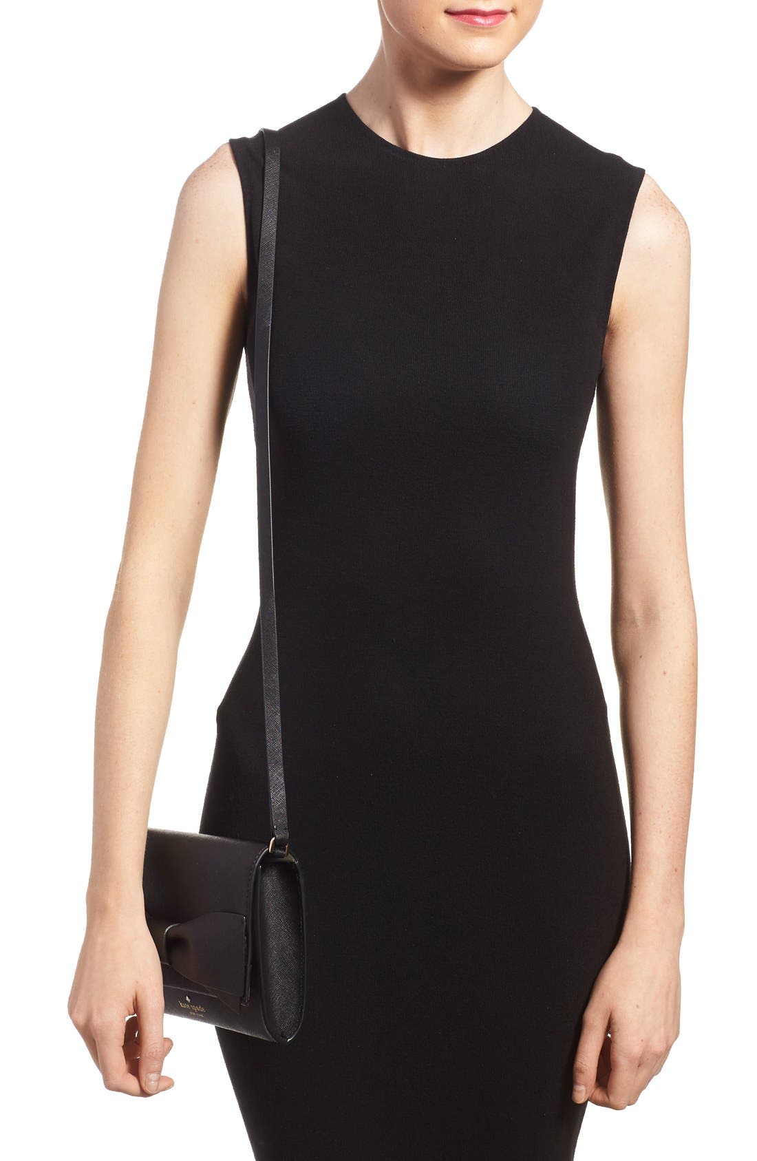 Kate Spade New York 'clement street - francie' textured leather clutch, Alternate, color, 