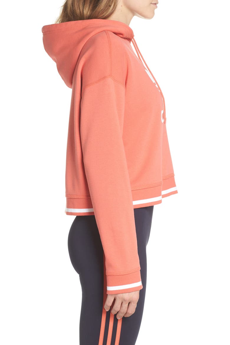 Active Icons Cropped Hoodie, Alternate, color, TRACE SCARLET