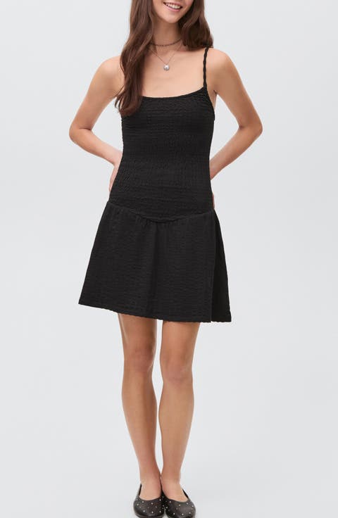 Smocked Drop Waist Dress