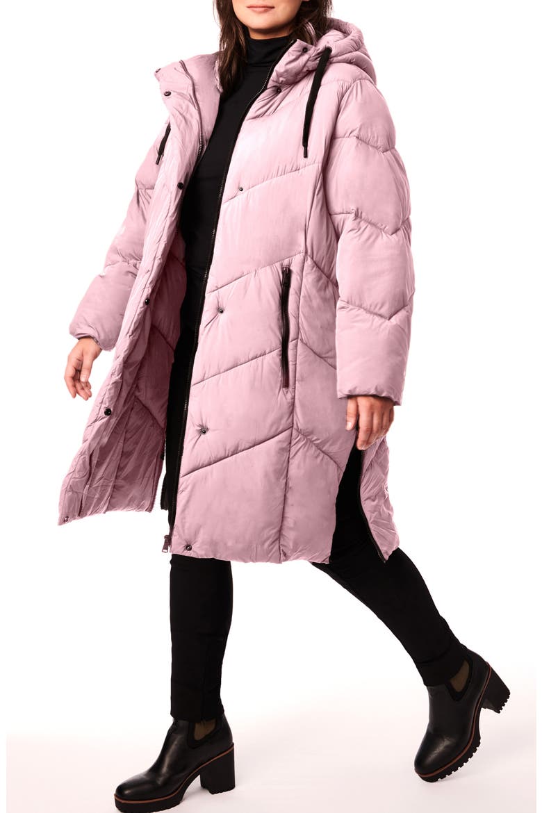 Hooded Puffer Coat, Alternate, color, LILAC HAZE