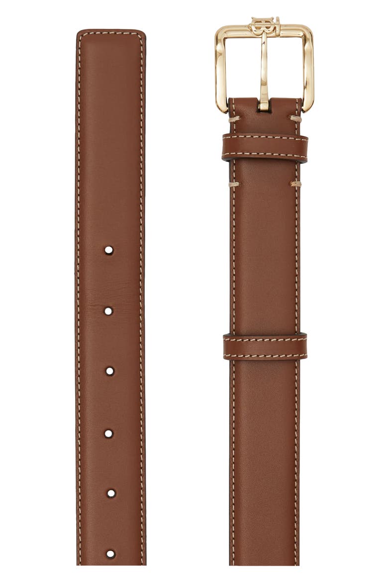 Topstitch Leather Belt, Alternate, color, TAN/LIGHT GOLD