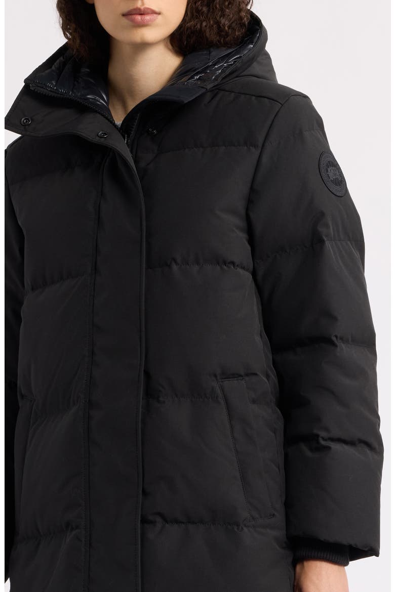 Louise Down Parka with Genuine Shearling Hood Trim, Alternate, color, BLACK - NOIR