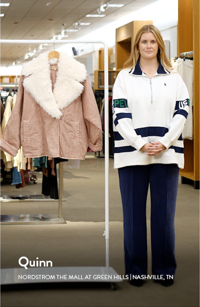 Lolo Faux Fur Collar Denim Jacket, sales video thumbnail