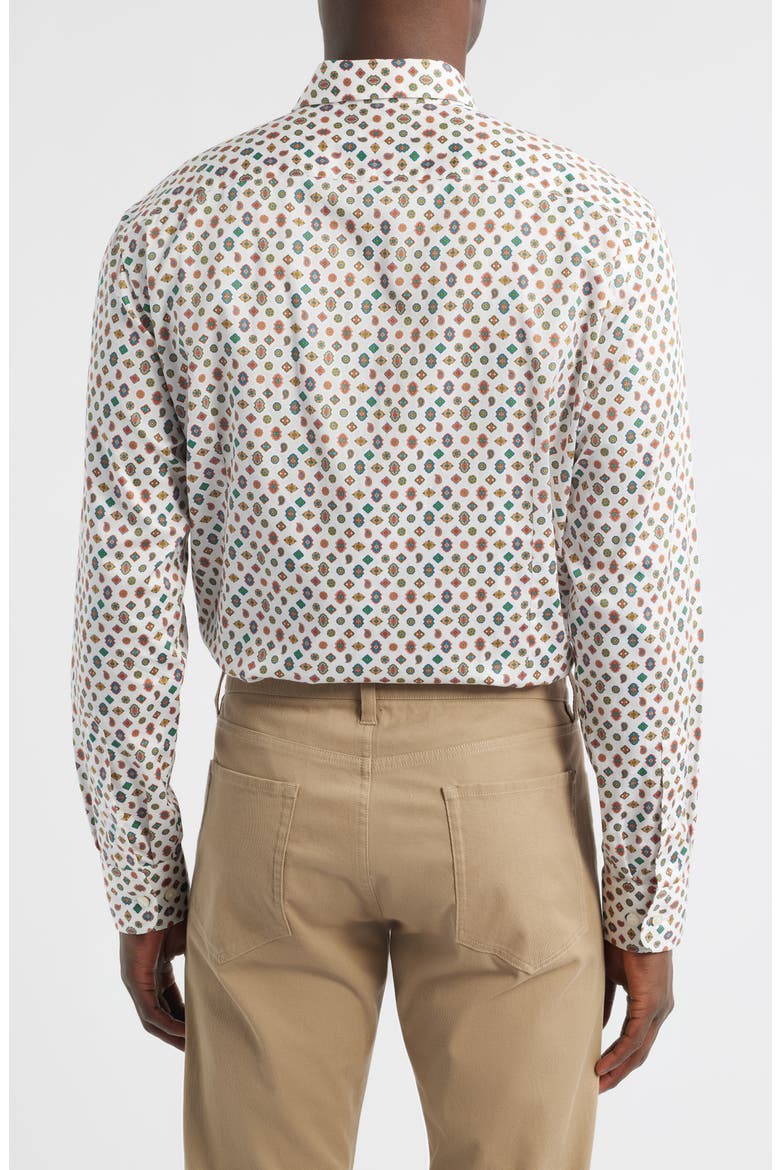 Roma Cotton Muslin Dress Shirt, Alternate, color, STAMPA F.DO BIANCO