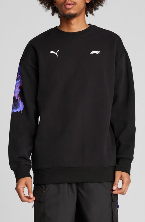 PUMA F1 Neon Energy Long Sleeve Graphic T-Shirt in Puma Black 