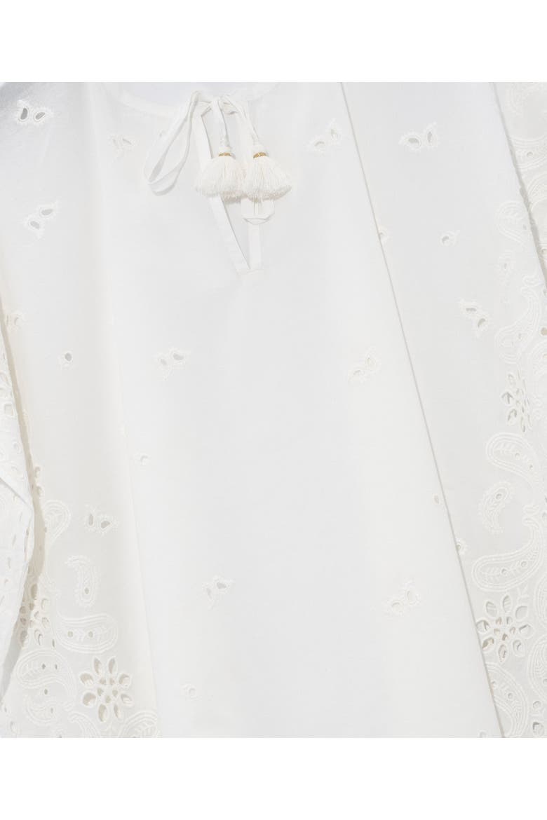Bandana Embroidered Caftan, Alternate, color, Cream