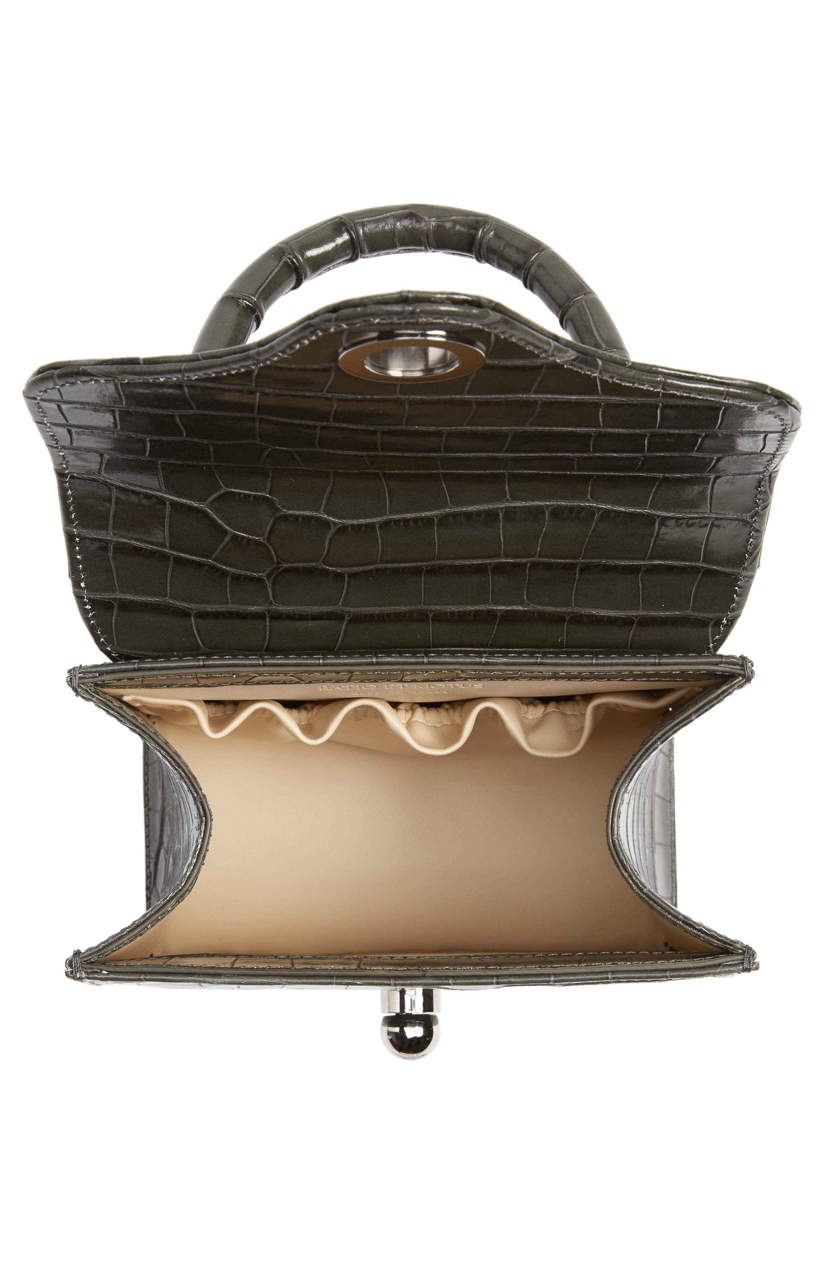Ratio et Motus Lady Croc Embossed Leather Top Handle Bag, Alternate, color, 