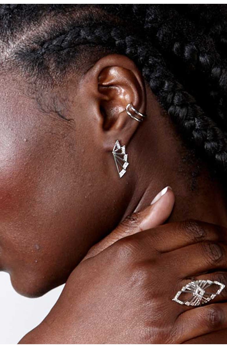 Lucy Quartermaine Art Deco Ear Cuff, Alternate, color,