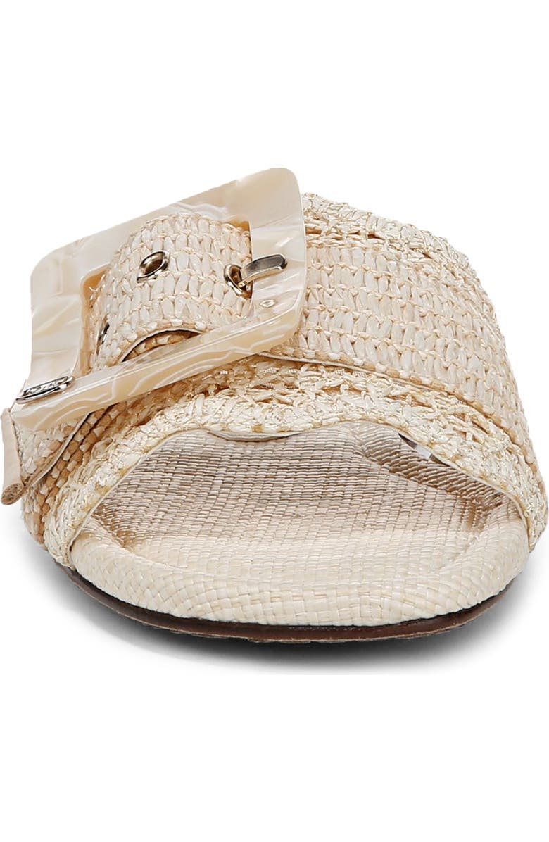 Sam Edelman Bambi Raffia Buckle Slide Sandal, Alternate, color, Linen