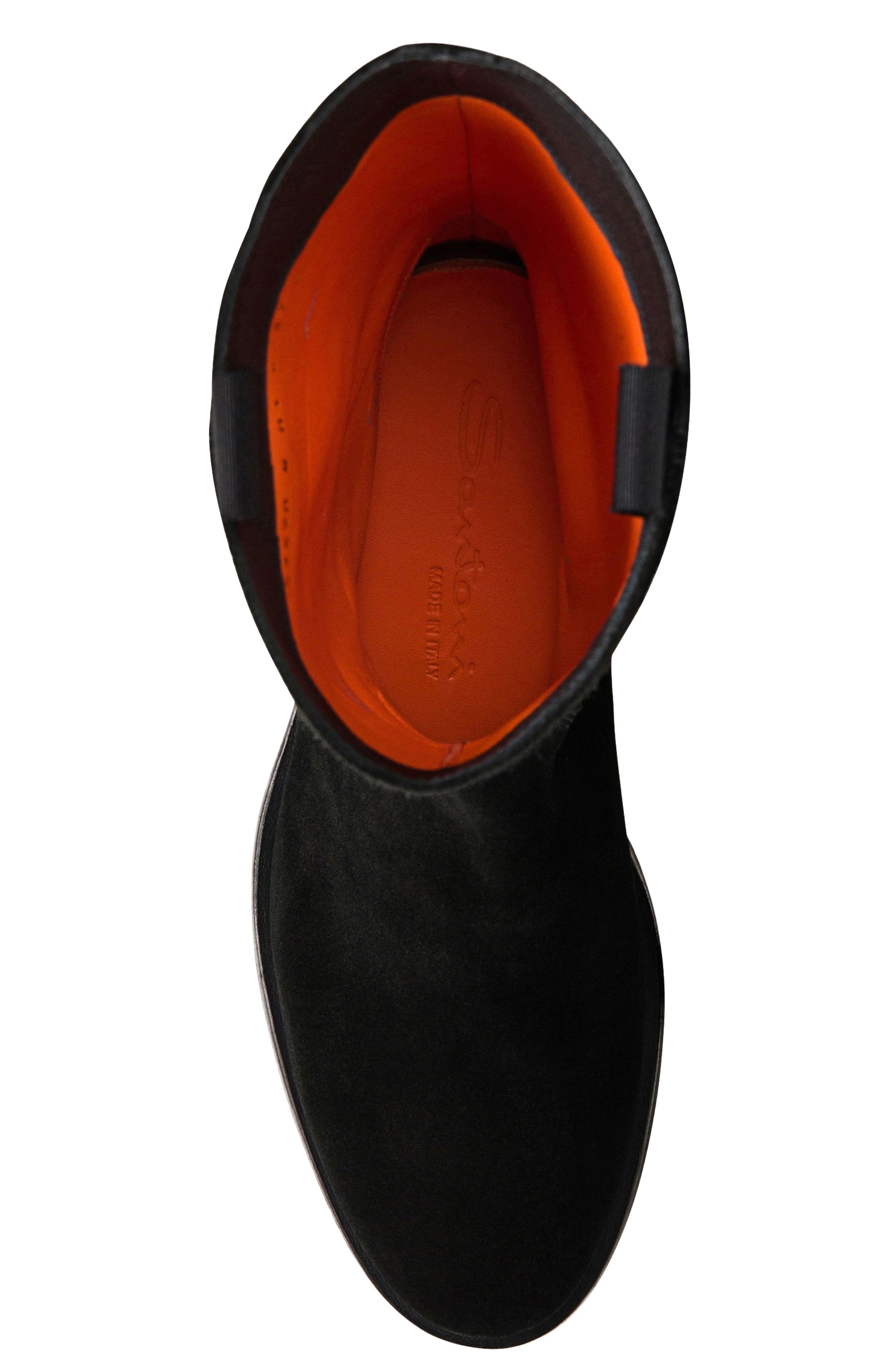 Santoni Suede boot, Alternate, color, Black