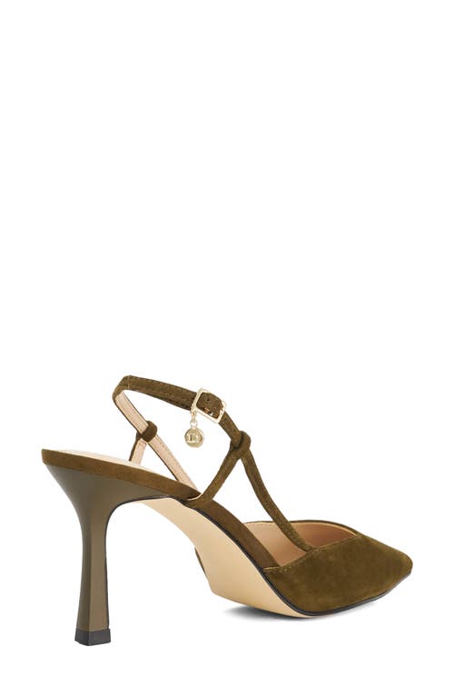 Dune London Composure Pointed Toe Slingback Pump In Green