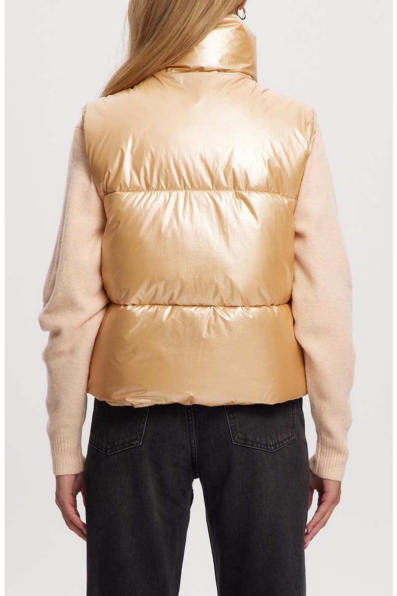Aurora Water-Resistant Puffer Vest, Alternate, color, ROSEGOLDME